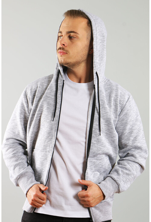 Unisex Kapüşonlu Üç Iplik Basic Sweatshirt