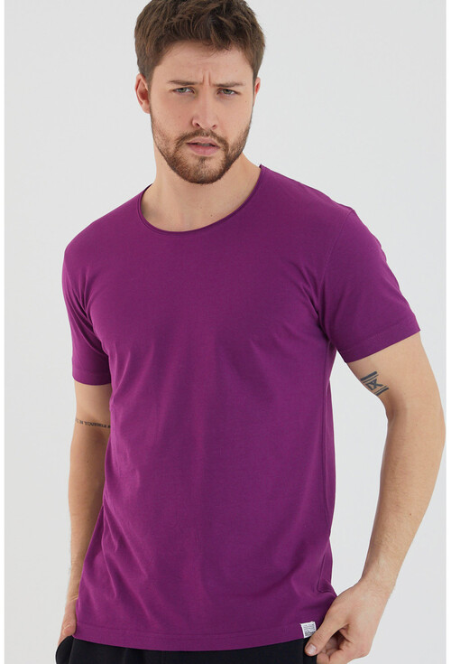 Basic Erkek Bisiklet Yaka Slim Fit Kısa Kollu T-Shirt