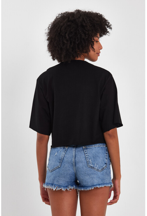 Kadın Basic Oversize Crop