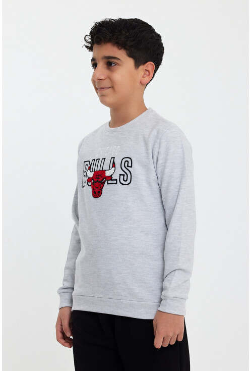 Selanik Kumaş nakışlı Çocuk Sweatshirt