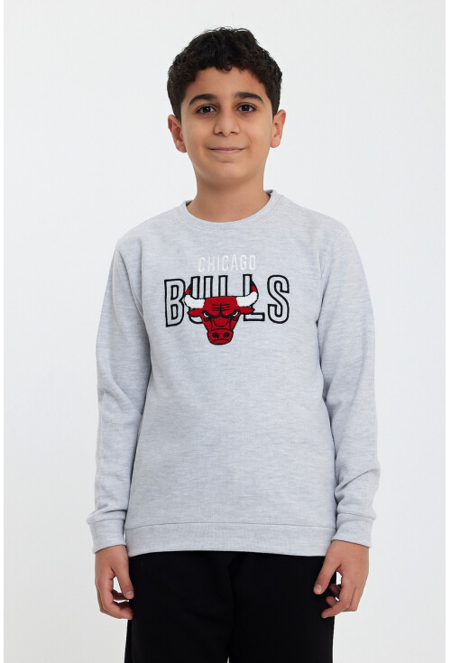 Selanik Kumaş nakışlı Çocuk Sweatshirt