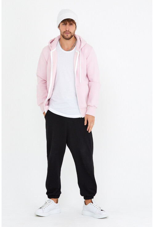 Unisex Kapüşonlu Üç İplik Basic Sweatshirt