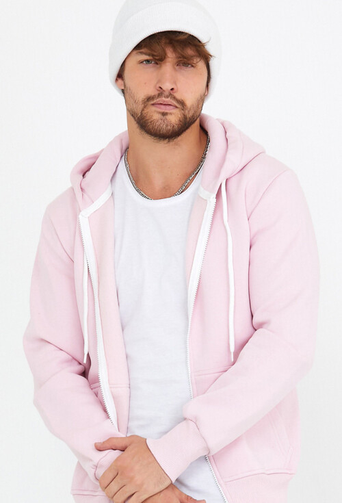 Unisex Kapüşonlu Üç İplik Basic Sweatshirt