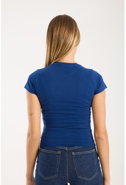Kısa Kollu Bisiklet Yaka Slim Fit  Kadın T-Shirt