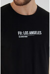 Amazing Crash Fu Los Angeles Arkası Baskılı T-Shirt Beyaz L
