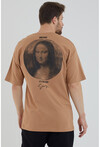 Amazing Crash Mona Lisa Sırtı Baskılı T-Shirt Siyah L