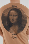 Amazing Crash Mona Lisa Sırtı Baskılı T-Shirt Siyah L
