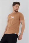 Unisex Slim Fit Baskılı Bisiklet Yaka T-Shirt