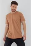 Amazing Crash Eteği Biyeli Long Basic T-Shirt Somon S