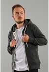 Unisex Kapüşonlu Üç İplik Basic Sweatshirt