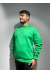 Çimen yeşili Unisex Basic Bisiklet Yaka Oversize Sweatshirt