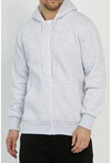 Unisex Karmelanj Kapüşonlu Üç İplik Basic Sweatshirt