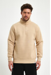 Yüksek Yaka Yarım Fermuarlı Basic Sweatshirt