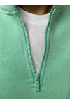 Yüksek Yaka Yarım Fermuarlı Basic Sweatshirt