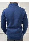 Yüksek Yaka Yarım Fermuarlı Basic Sweatshirt