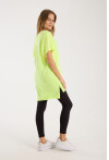Kadın V Yaka Yırtmaçlı Oversize Basic Tişört
