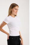 Kısa Kollu Bisiklet Yaka Slim Fit  Kadın T-Shirt