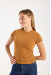 Kısa Kollu Bisiklet Yaka Slim Fit  Kadın T-Shirt