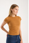 Kısa Kollu Bisiklet Yaka Slim Fit  Kadın T-Shirt