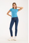 Kısa Kollu Bisiklet Yaka Slim Fit  Kadın T-Shirt
