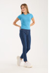 Kısa Kollu Bisiklet Yaka Slim Fit  Kadın T-Shirt