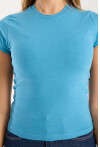 Kısa Kollu Bisiklet Yaka Slim Fit  Kadın T-Shirt