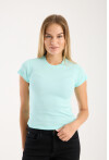 Kısa Kollu Bisiklet Yaka Slim Fit  Kadın T-Shirt