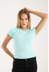 Kısa Kollu Bisiklet Yaka Slim Fit  Kadın T-Shirt