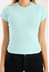 Kısa Kollu Bisiklet Yaka Slim Fit  Kadın T-Shirt