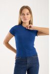 Kısa Kollu Bisiklet Yaka Slim Fit  Kadın T-Shirt