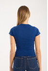 Kısa Kollu Bisiklet Yaka Slim Fit  Kadın T-Shirt