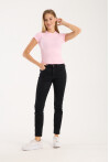 Kısa Kollu Bisiklet Yaka Slim Fit  Kadın T-Shirt