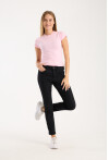 Kısa Kollu Bisiklet Yaka Slim Fit  Kadın T-Shirt