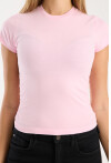 Kısa Kollu Bisiklet Yaka Slim Fit  Kadın T-Shirt