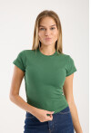 Kısa Kollu Bisiklet Yaka Slim Fit  Kadın T-Shirt