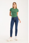 Kısa Kollu Bisiklet Yaka Slim Fit  Kadın T-Shirt