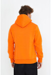 Turuncu Unisex Kapüşonlu Kanguru Cepli Basic Sweatshirt 1163
